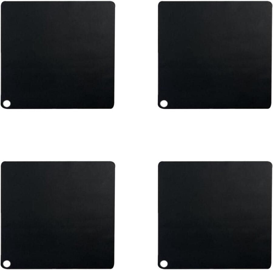Inductie Kookplaat Beschermers Kookplaat Mat Kookplaat Schoonhouden Hittebestendig Siliconen 25x25 cm Zwart