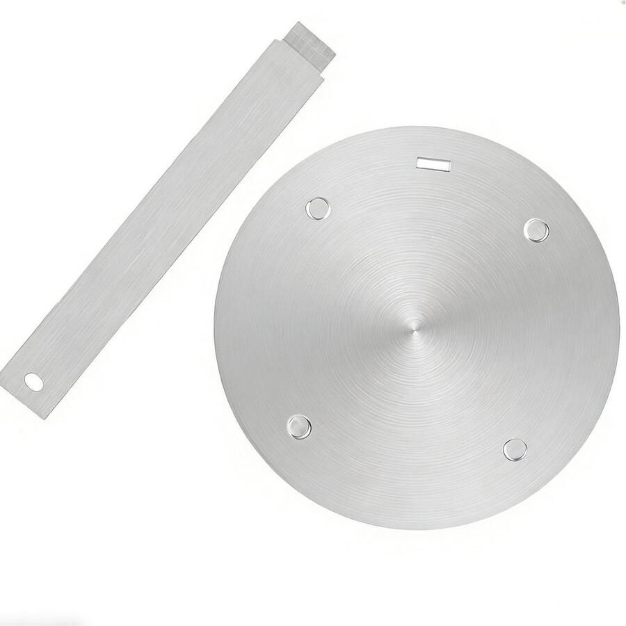 Inductie Kookplaat Converter Warmte Diffusor Plaat Koken Op Inductie Met Handvat 20 cm Diameter Zilver