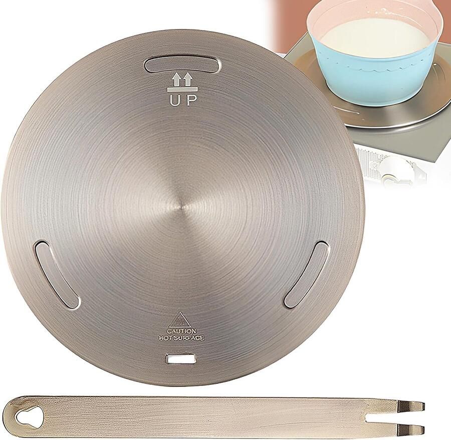 Inductie Kookplaat Converter Warmte Verspreider Gelijkmatig Koken Roestvrij Staal 24cm Roségoud