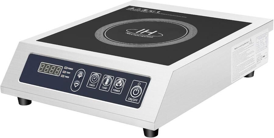 Inductie Kookplaat Digitale Kookplaat Snel Koken 10 Temperatuur Niveaus 42x35x11 cm Zilver Zwart