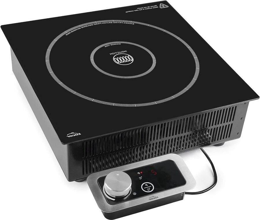 Inductie Kookplaat Draagbaar Fornuis Snel Koken 10 Instelniveaus Ø 12-28 cm Zwart