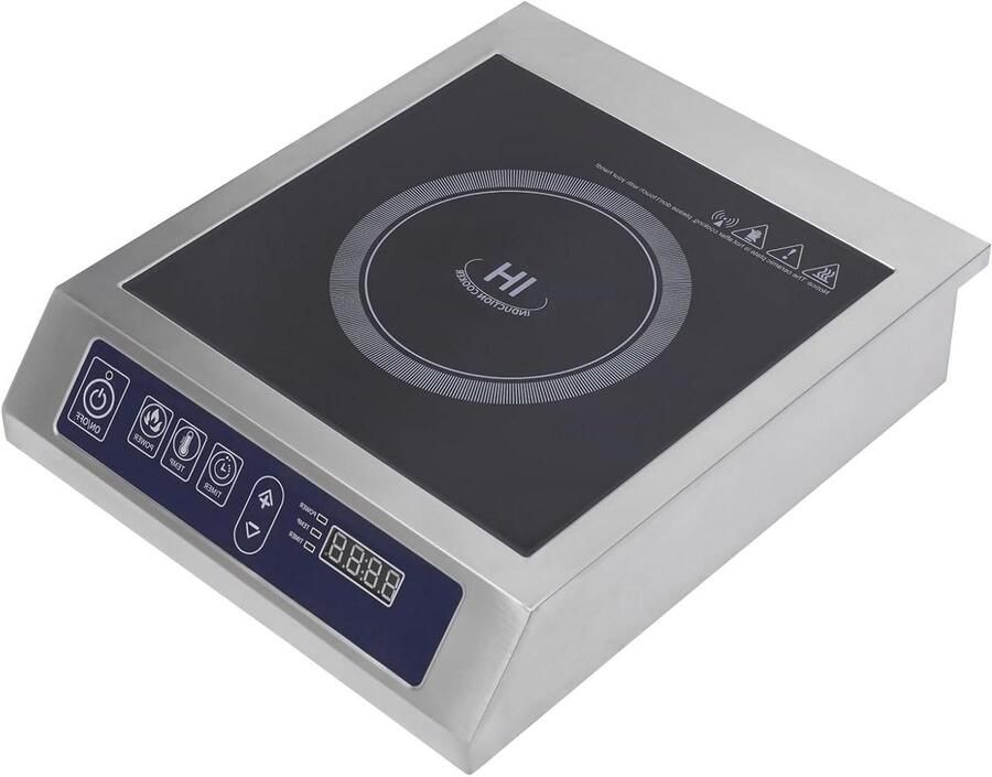 Inductie Kookplaat Draagbare Kookplaat Snel Koken Temperatuur Controle 3500W Zilver Blauw Zwart