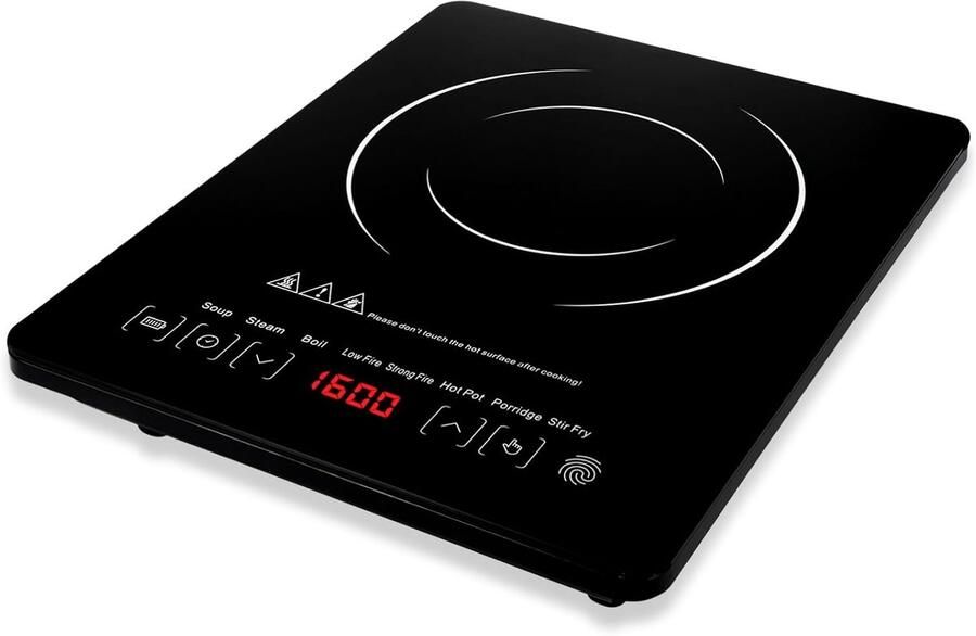 Inductie Kookplaat Draagbare Kookplaat Snel Koken Zelfnivellerend 13.76 x 11.00 x 2.36 inch Zwart