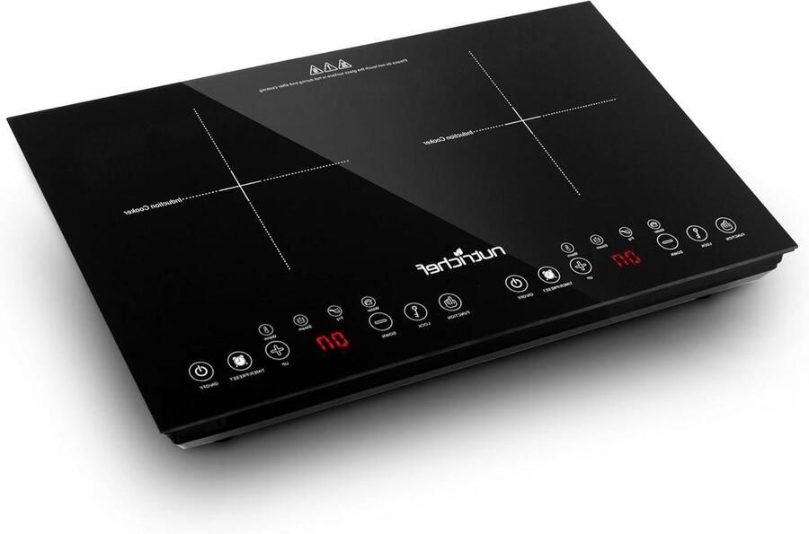 Inductie Kookplaat Dubbele Pit Snel Koken Energie Efficiënt 3600 Watt Zwart