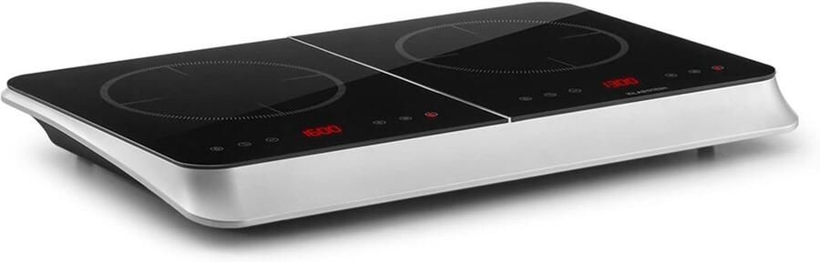 Inductie Kookplaat Dubbele Pit Snel Koken Inductie Technologie 38x59 cm Zilver