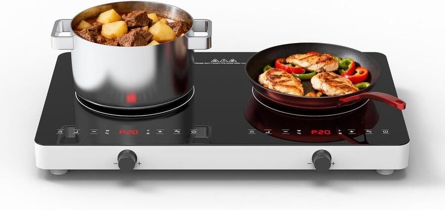 Inductie Kookplaat Elektrisch Fornuis Snel Koken 20 Niveaus 57 cm Breed Zwart