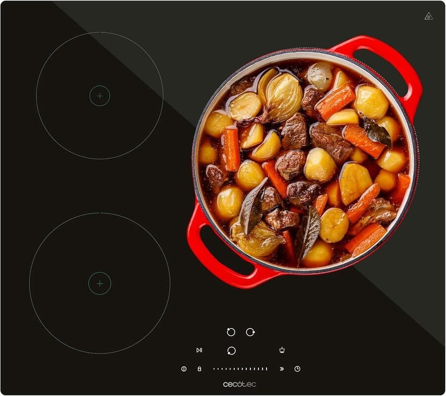 Inductie Kookplaat Elektrisch Fornuis Snel Koken 9 Vermogenstanden 3 Zones Zwart