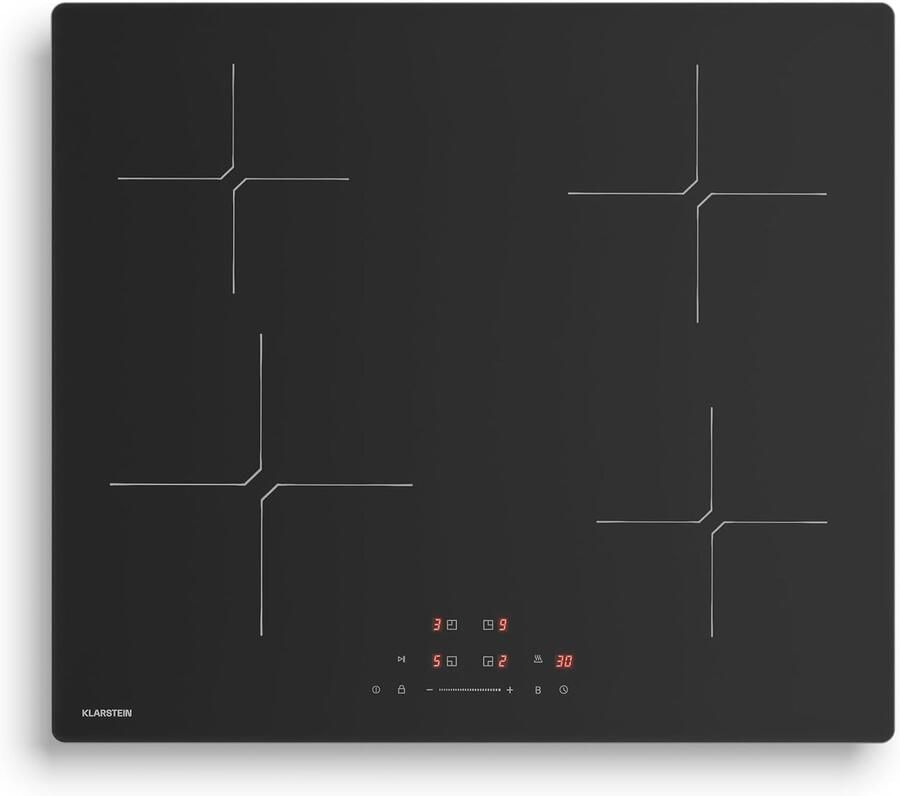 Inductie Kookplaat Elektrisch Fornuis Snel Koken Boost Functie 60 cm Breed Mat Glas