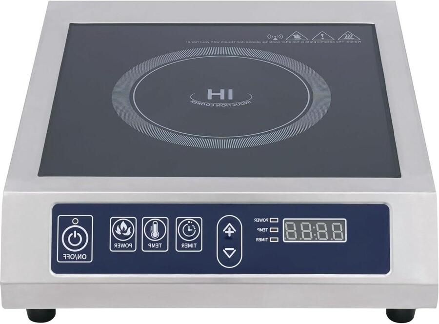 Inductie Kookplaat Elektrisch Fornuis Snel Koken Energiezuinig Verwarmen 35x44 cm Zilver