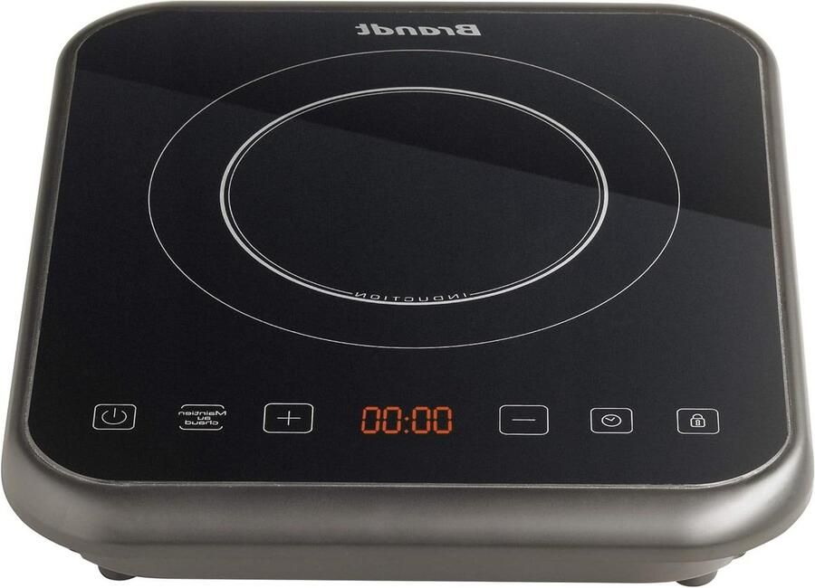 Inductie Kookplaat Elektrisch Fornuis Tafelmodel Aanvullend Koken Glazen Oppervlak Touch Control 2000 Watt Zwart