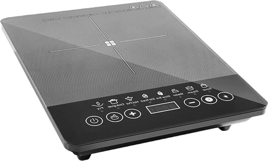Inductie Kookplaat Elektrische Pan Koken Buiten Adaptieve Spanningstechnologie 31.9W cm Grijs