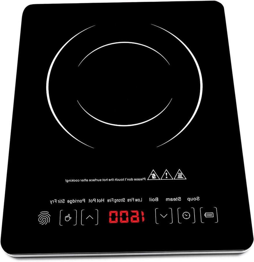 Inductie Kookplaat Elektrische Kookplaat Aanrecht Snel Koken Zwart Kristal Paneel 35 x 28 x 6 cm
