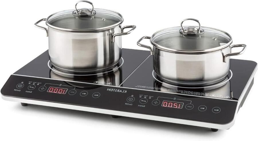 Inductie Kookplaat Elektrische Kookplaat Koken aan Huis Dubbele Zone 3500 Watt Zwart