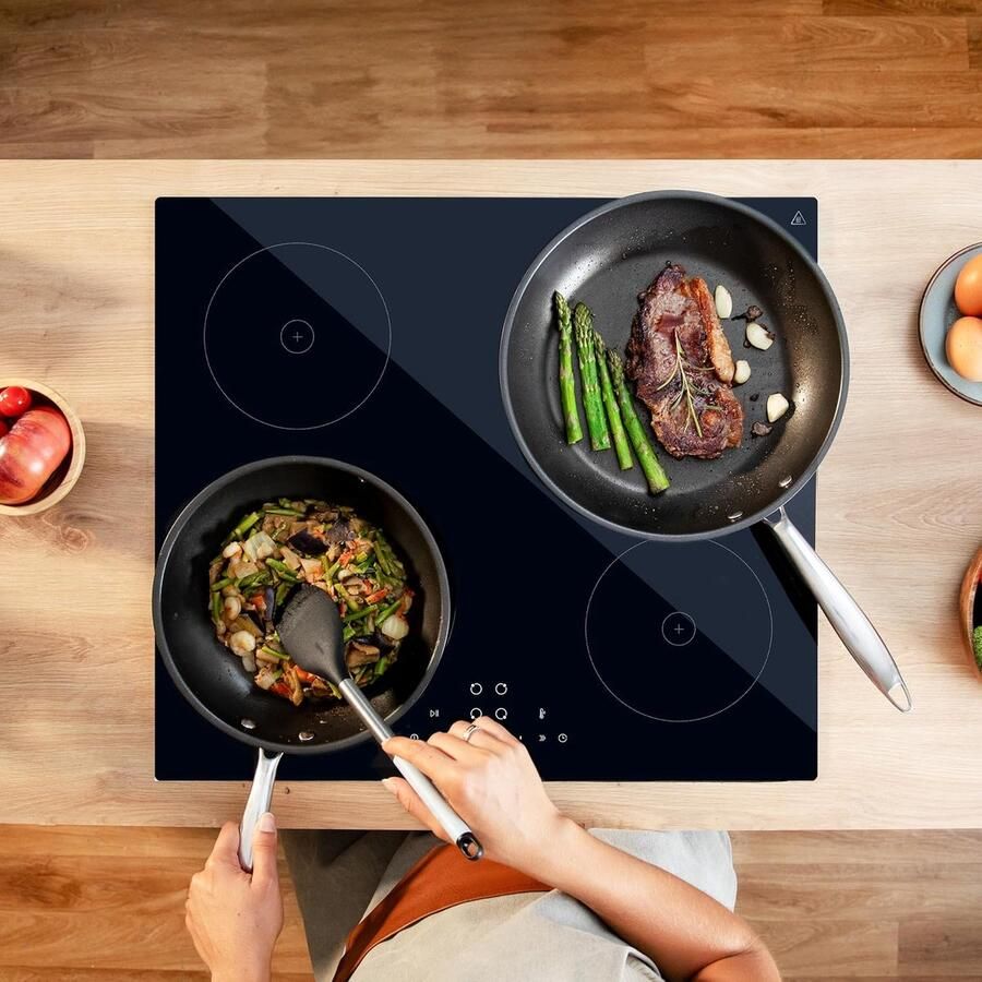 Inductie Kookplaat Elektrische Kookplaat Kooktoestel Snel Koken 4 Kookzones 7200 Watt Zwart