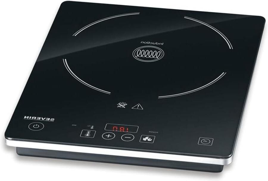 Inductie Kookplaat Elektrische Kookplaat Snel Koken Automatische Panherkenning 22 cm Diameter Zwart