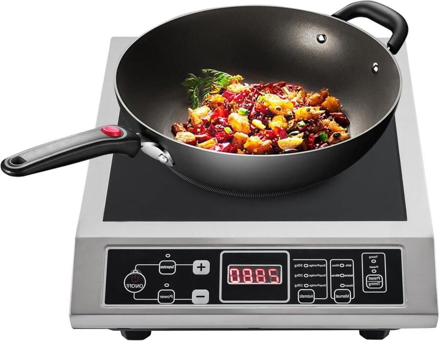 Inductie Kookplaat Elektrische Kookplaat Snel Koken Hoge Belasting 3500W Zwart