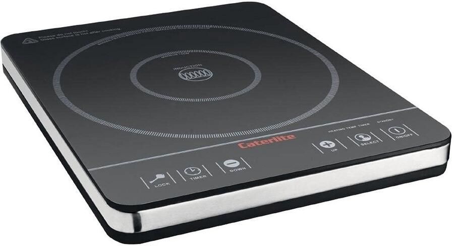 Inductie Kookplaat Elektrische Kookplaat Snel Koken Instelbare Timer 2000W Vermogen Zwart