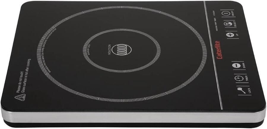 Inductie Kookplaat Elektrische Kookplaat Snel Koken Instelbare Timer 2000W Vermogen Zwart