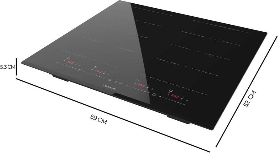 Inductie Kookplaat Elektrische Kookplaat Snel Koken TotalFlex Zone 8 Zones Zwart