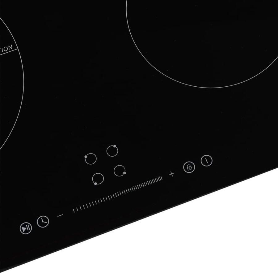 Inductie Kookplaat Elektrische Kookplaat Snel Koken Vier Kookzones 7000 Watt Zwart