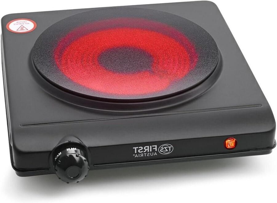 Inductie Kookplaat Elektrische Plaat Snel Koken Traploze Temperatuurregeling 19.2 cm Diameter Zwart