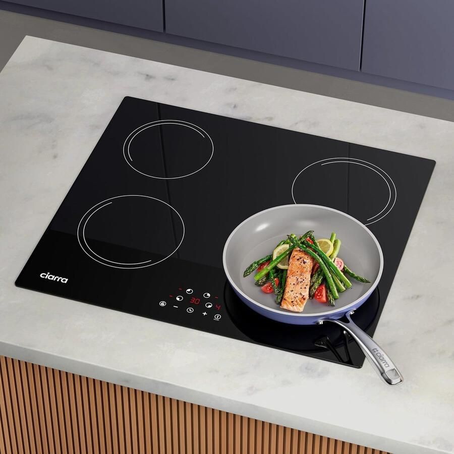 Inductie Kookplaat Inbouw Kookplaat Snel Koken 9 Niveaus Touch Bediening 60 cm Zwart