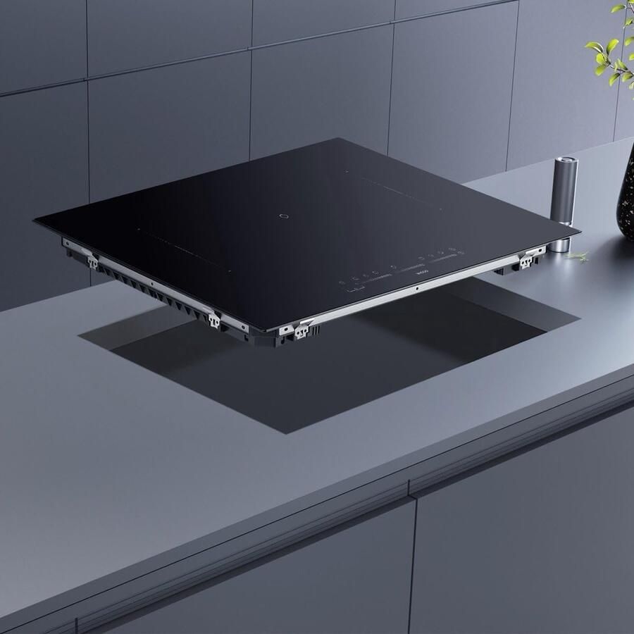 Inductie Kookplaat Inbouw Kookplaat Snel Koken Vijf Kookzones 90 cm Zwart