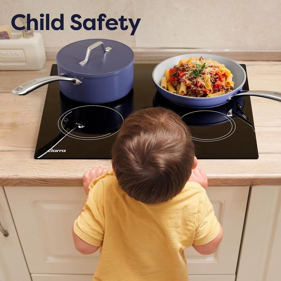 Inductie Kookplaat Inbouw Kookveld Snel Koken 9 Kookstanden 60 cm Zwart
