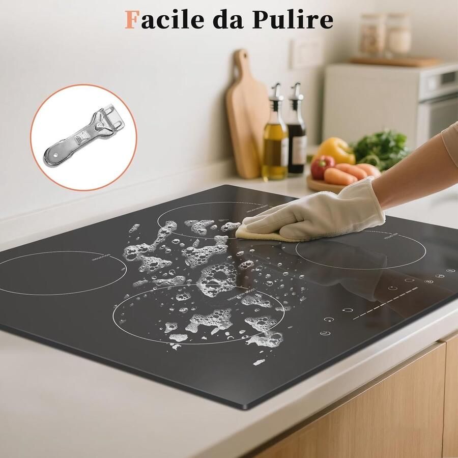 Inductie Kookplaat Inbouw Kookveld Snel Koken Boost Functie 60 cm Zwart