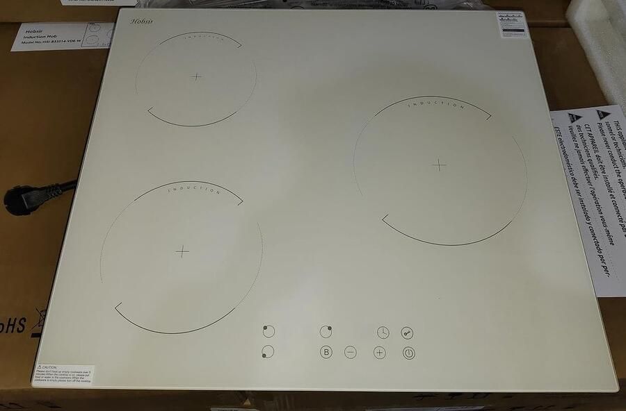 Inductie Kookplaat Keramische Kookplaat Snel Koken Boost Functie 60 cm Wit