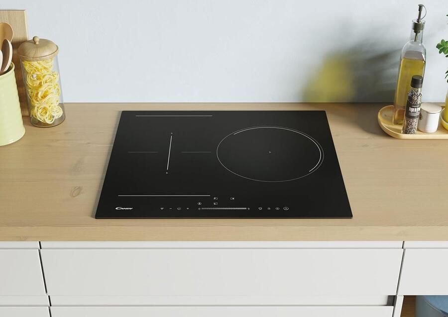 Inductie Kookplaat Kooktoestel Koken Thuis Hybride Kookzones 56x49cm Zwart