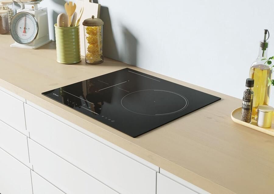 Inductie Kookplaat Kooktoestel Koken Thuis Hybride Kookzones 56x49cm Zwart