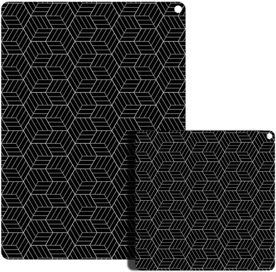 Inductie Kookplaat Mat Beschermende Mat Koken Beschermen Hittebestendig Siliconen 35 x 25 cm Zwart