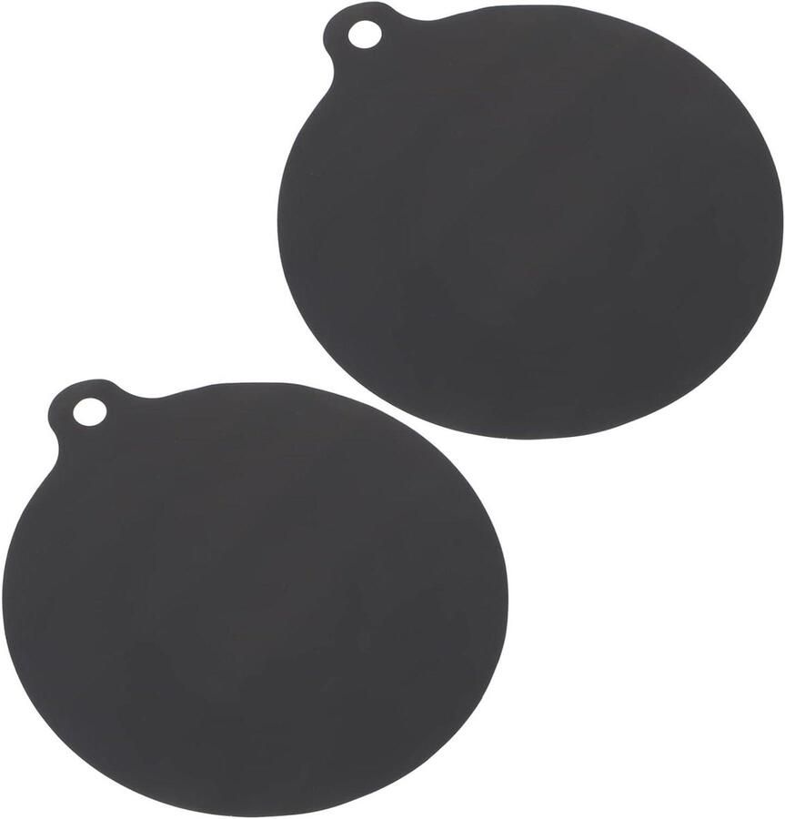 Inductie Kookplaat Mat Beschermmat Hittebestendig Koken en Bakken Antislip Anti-olie 2 Stuks Zwart