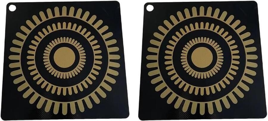 Inductie Kookplaat Mat Beschermmat Kookplaat Koken Beschermen Thermochrome Indicator 22 cm Zwart - Foto 1