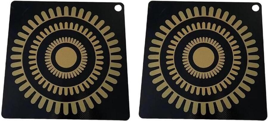 Inductie Kookplaat Mat Beschermmat Kookplaat Koken Zonder Zorgen Thermochrome Indicator 22 cm Zwart