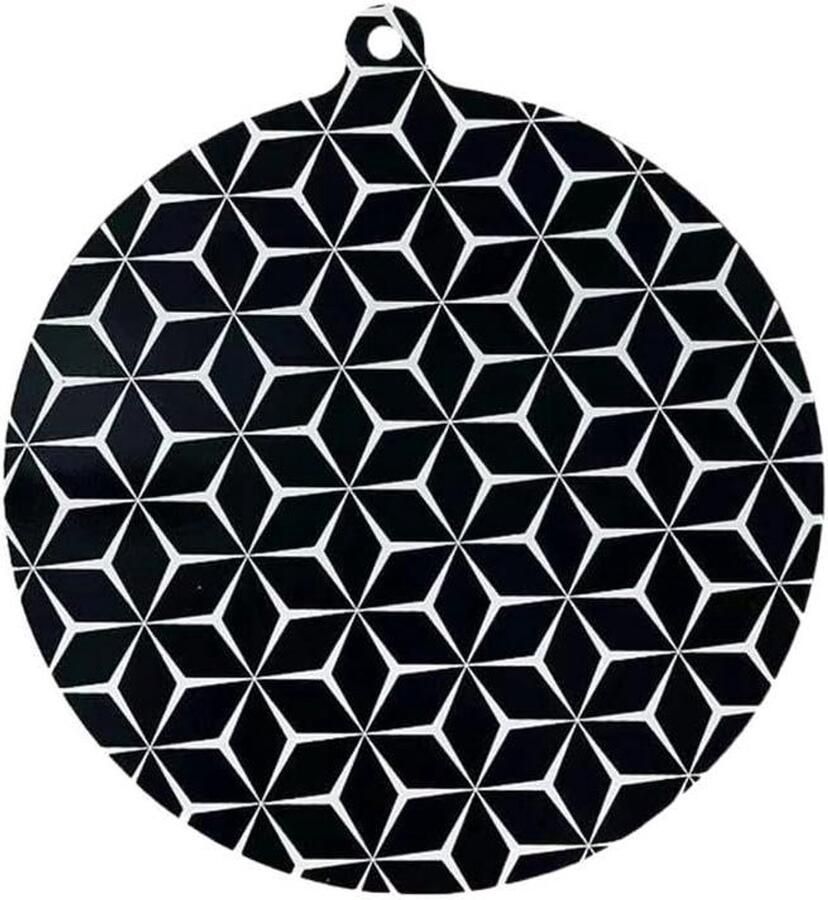 Inductie Kookplaat Mat Beschermmat Siliconen Kookplaat Beschermen Hittebestendig Krasvrij 24 cm Rond Zwart