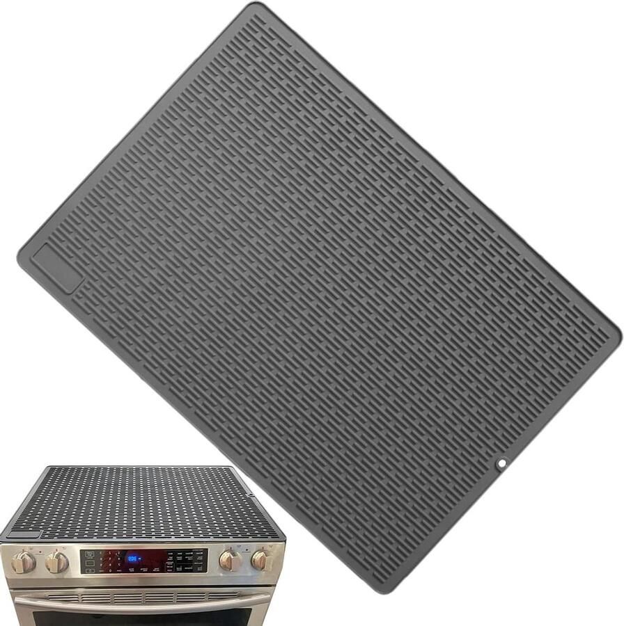 Inductie Kookplaat Beschermer Aanrecht Mat Koken en Bakken Hittebestendig en Veilig 70 x 50 cm Grijs