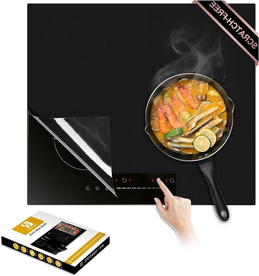 Inductie Kookplaat Mat Kookplaatbeschermer Kookplaat Beschermen Hittebestendig 300°C 52x78 cm Transparant