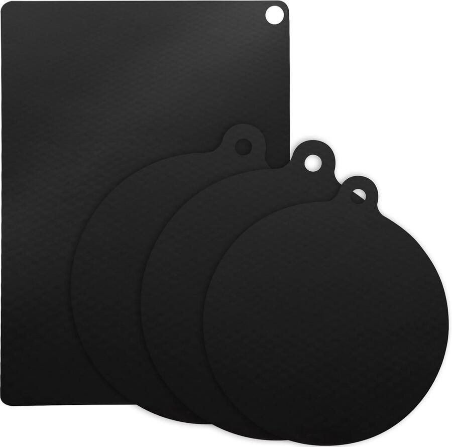 Inductie Kookplaat Matten Beschermende Pads Kookplaat Beschermen Hittebestendig Tot 260°C 4 Stuks Set Zwart