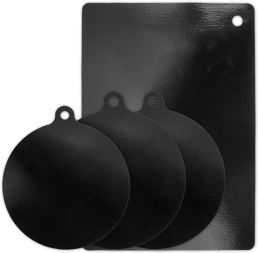 Inductie Kookplaat Matten Beschermmat Kookplaat Beschermen Hittebestendig Silicone 4 stuks Zwart