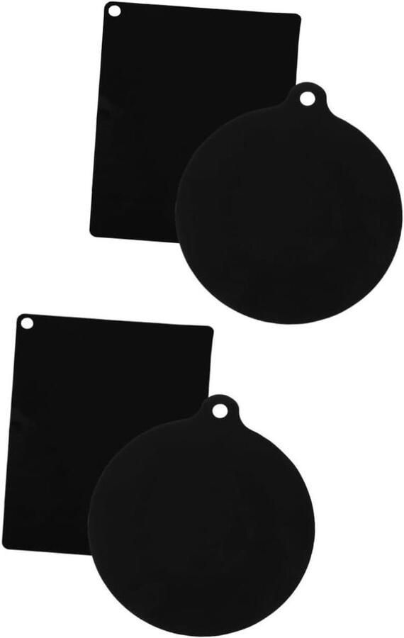 Inductie Kookplaat Matten Beschermmat Kookplaat Koken Beschermen Antislip & Hittebestendig 25 x 25 cm Zwart