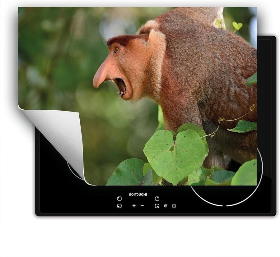 Inductie Kookplaat Protector Aanrechtblad Beschermer Extra Werkruimte Creëren Kras- en Vlekbestendig 80x52 cm Apen & Bos
