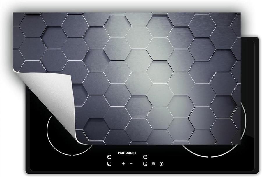 Inductie Kookplaat Protector Aanrechtblad Beschermer Extra Werkruimte Creëren Kras- en Vlekbestendig 90x52 cm Grijs