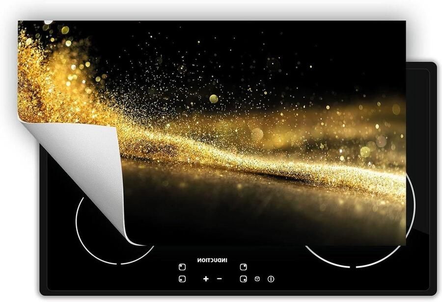 Inductie Kookplaat Protector Afdekplaat Kookplaat Keuken Werkruimte Creëren Anti-slip Vinyl Materiaal 90x52cm Zwart Stofpatroon