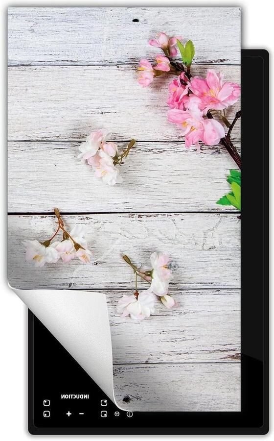 Inductie kookplaat protector Fornuis beschermer Extra werkruimte creëren Kras- en vlekbestendig 30x52 cm Bloemen