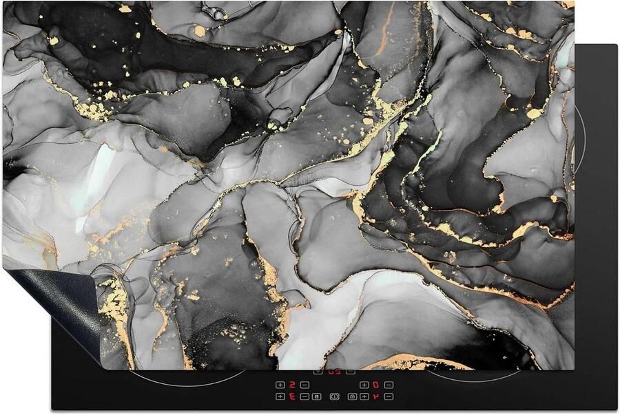 Inductie Kookplaat Protector Inductie Mat Keuken Beschermen Krasvrij 81x52 cm Marmer Zwart Goud Grijs