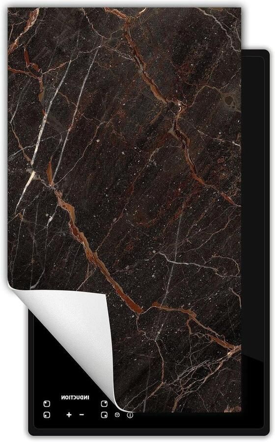 Inductie kookplaat protector Kookplaat deksel Extra werkruimte creëren Kras- en vlekbestendig 30x52 cm Marmer