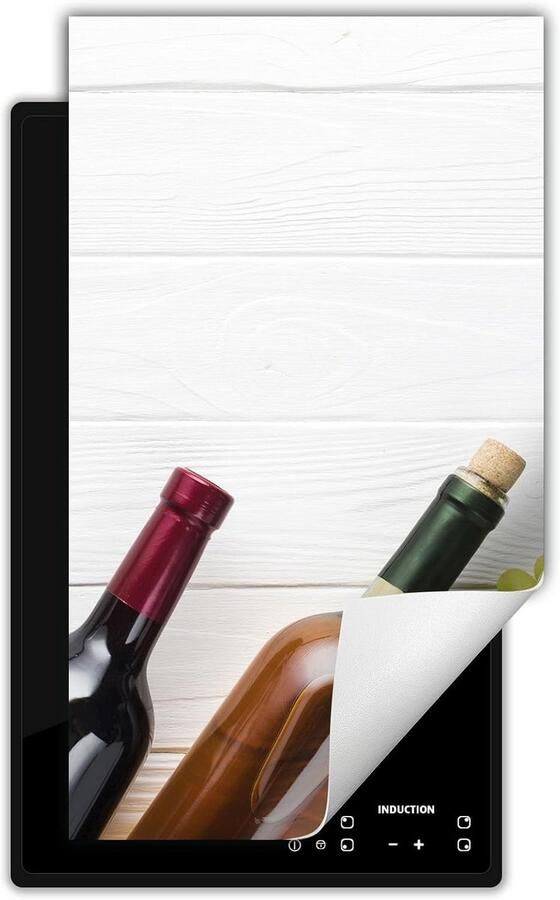 Inductie kookplaat protector Kookplaat deksel Extra werkruimte creëren Kras- en vlekbestendig 30x52 cm Wit