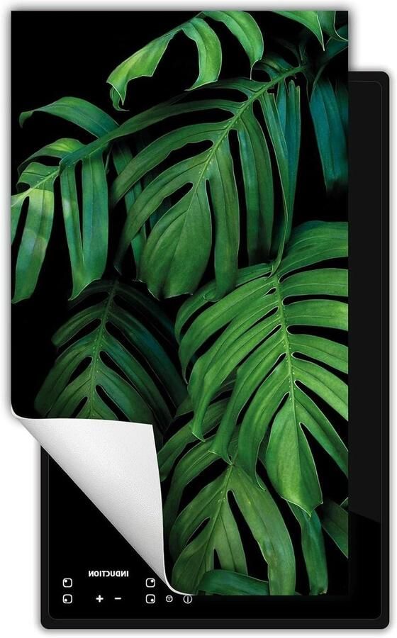 Inductie kookplaat protector Kookplaat deksel Extra werkruimte creëren Krasbestendig vinyl materiaal 30x52cm Zwart